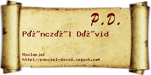 Pánczél Dávid névjegykártya